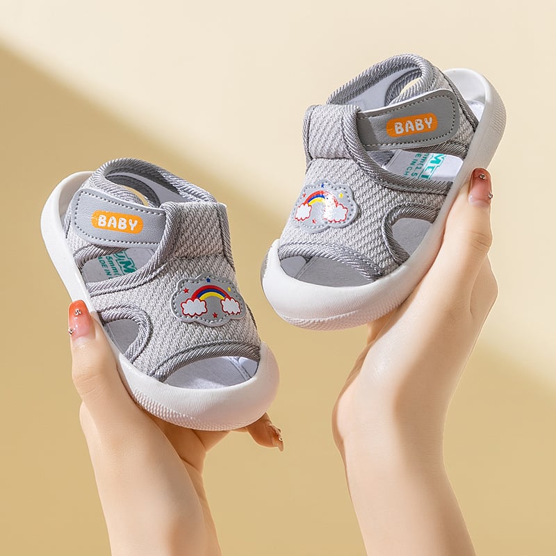 Ljetne cipele za bebe i malu djecu, 12–36 mjeseci, unisex, s Velcro zatvaračem, prozračne, protuklizni đon