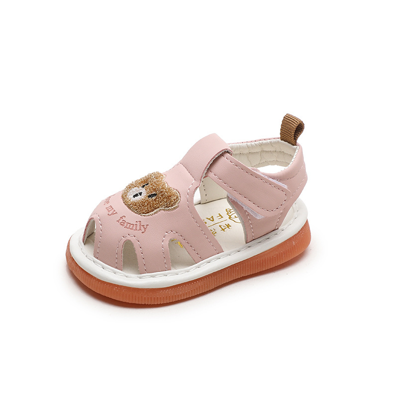 Baby sandale za bebe, unisex, 0-2 godine, mekana potplata, Velcro zatvaranje, crtani dizajn, protuklizni potplat