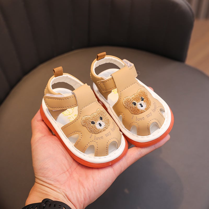 Baby sandale za bebe, unisex, 0-2 godine, mekana potplata, Velcro zatvaranje, crtani dizajn, protuklizni potplat