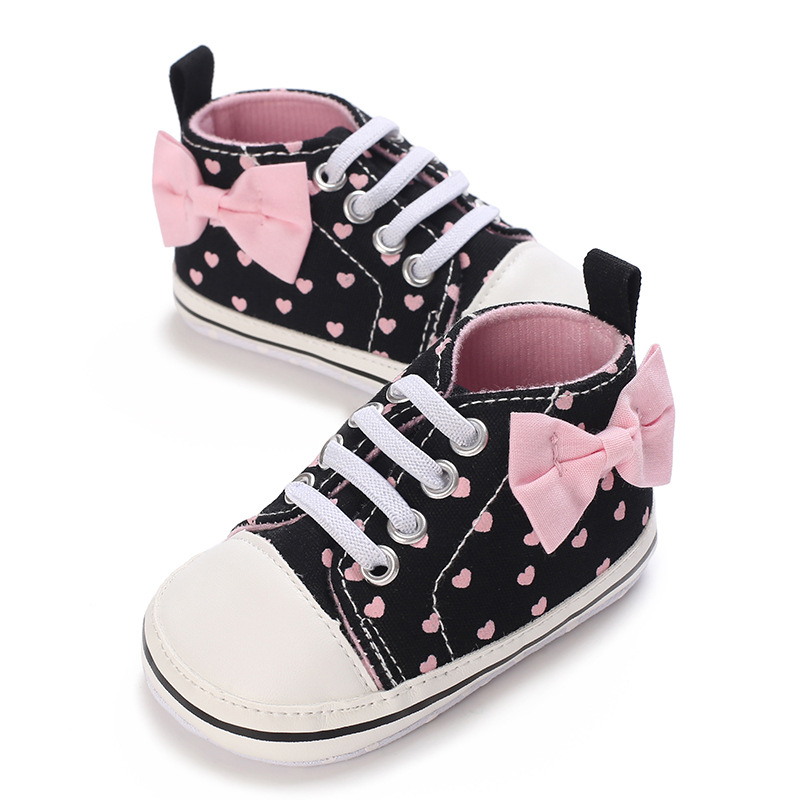 Pantofi pentru copii mici - partea superioară din pânză, talpă antiderapantă, înaltă, închidere cu bandă elastică, pentru 12–36 de luni