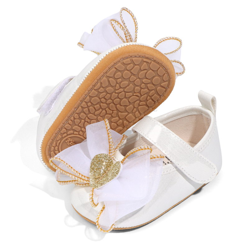 Pantofi Mary Jane pentru fetițe, partea superioară PU, închidere Velcro, talpă moale din cauciuc antiaderent, pentru 12–36 de luni, primăvară și toamnă