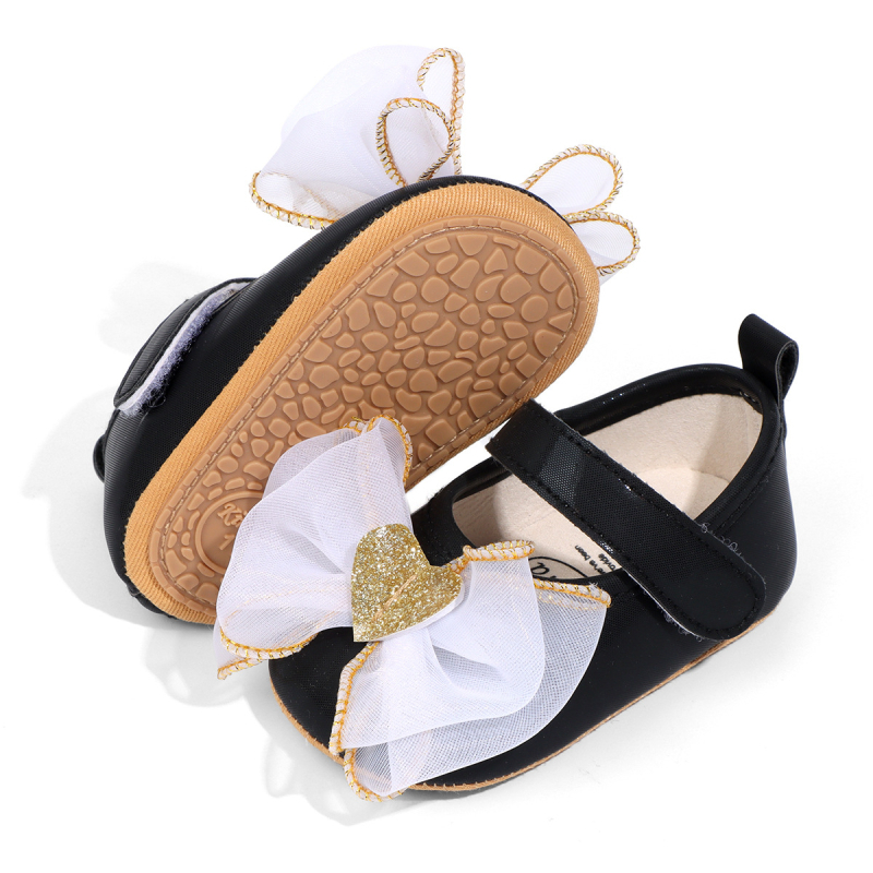 Pantofi Mary Jane pentru fetițe, partea superioară PU, închidere Velcro, talpă moale din cauciuc antiaderent, pentru 12–36 de luni, primăvară și toamnă
