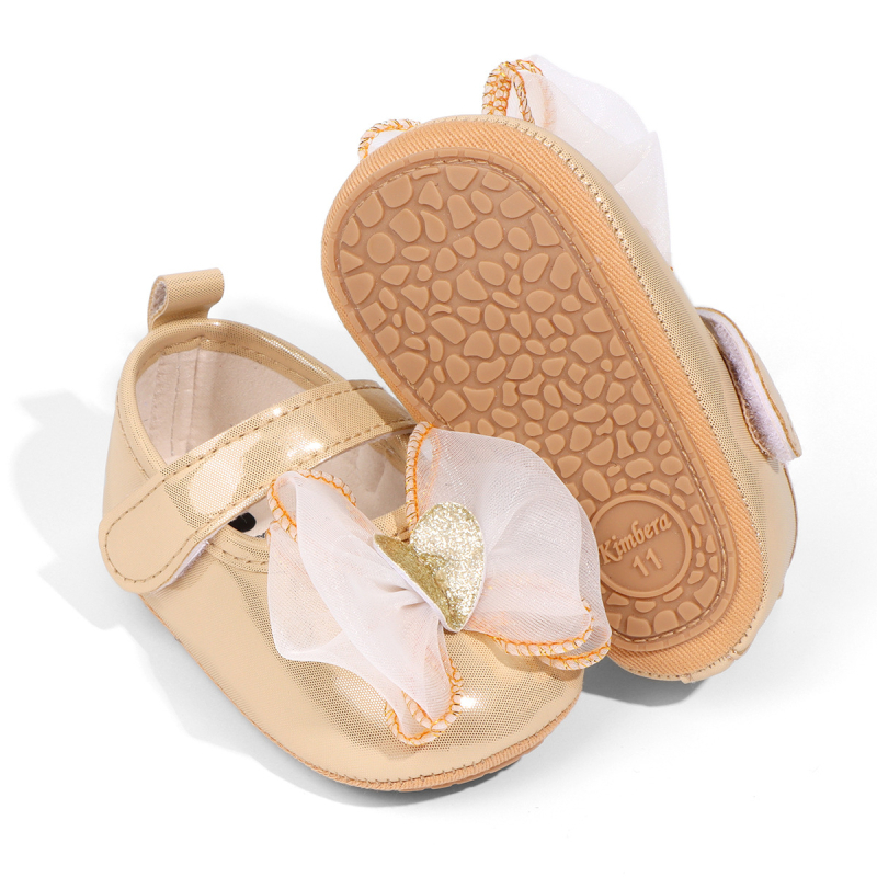 Pantofi Mary Jane pentru fetițe, partea superioară PU, închidere Velcro, talpă moale din cauciuc antiaderent, pentru 12–36 de luni, primăvară și toamnă