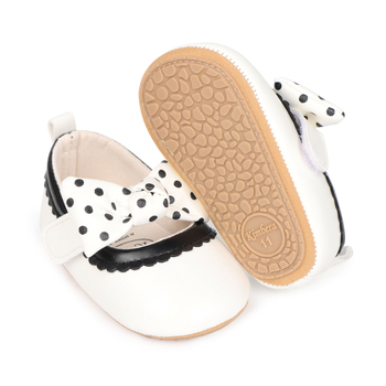 Παπουτσάκια κοριτσιών-πριγκίπισσα για μικρά παιδιά, επάνω υλικό τεχνητό PU, κλείσιμο με Velcro, διαπνέοντα και αντιολισθητικά