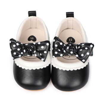 Παπουτσάκια κοριτσιών-πριγκίπισσα για μικρά παιδιά, επάνω υλικό τεχνητό PU, κλείσιμο με Velcro, διαπνέοντα και αντιολισθητικά