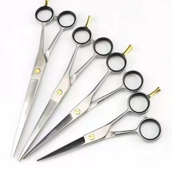 Неръждаеми ножици за подстригване, прави разрези, стил с опашков винт, PVC дръжка