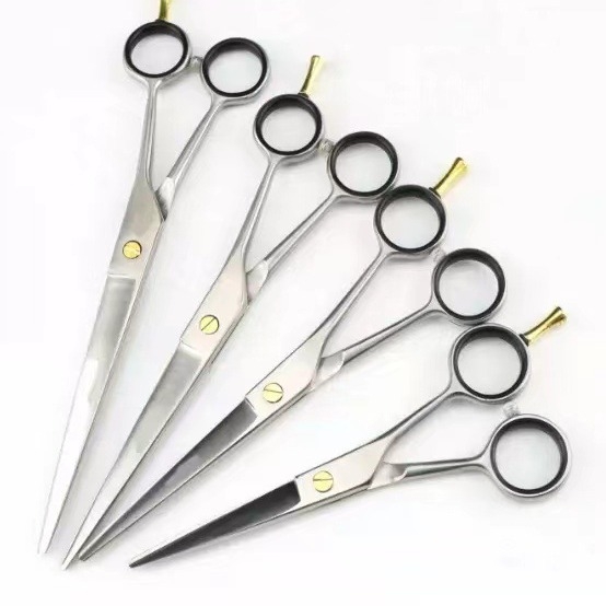 Неръждаеми ножици за подстригване, прави разрези, стил с опашков винт, PVC дръжка