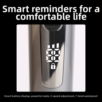 Elektrinis plaukų kirpimo aparatas su LCD ekranu, keraminiu peiliu, atsparus vandeniui, įmontuota baterija 1200–2000 mAh, veikimo laikas 1–3 val.