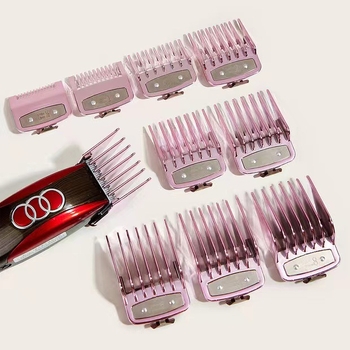 Set de tuns electric Platinum Fly, zece piese, cu pieptene limitator și lamă electroplacată, greutate 308 g