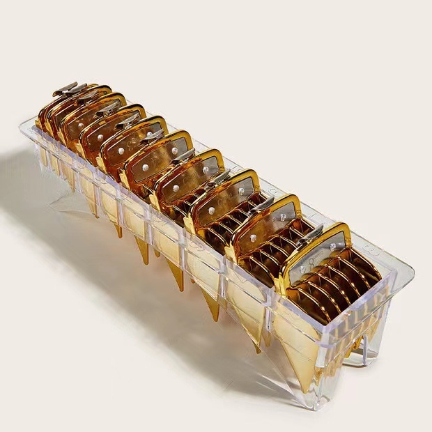 Set de tuns electric Platinum Fly, zece piese, cu pieptene limitator și lamă electroplacată, greutate 308 g