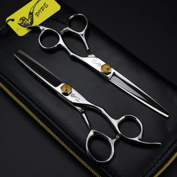 Nepurlson ножици за фризьорство със прави режещи ръбове, зъбчати режещи ръбове, разреждащи ръбове, тръбеста дръжка