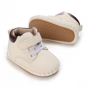 Παπούτσια για μικρά αγόρια, Velcro, υψηλό ύψος, PU πάνω, αντιολισθητική σόλα, 12–36 μηνών