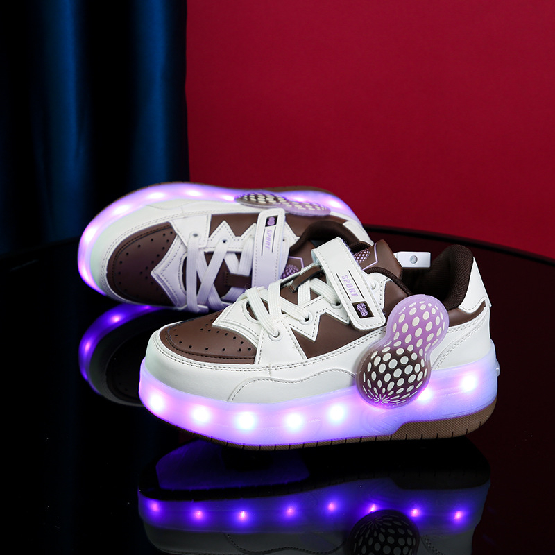 Bērnu rullēšanas kurpes, universālas, ar diviem riteņiem, PU riteņi, sporta apavi