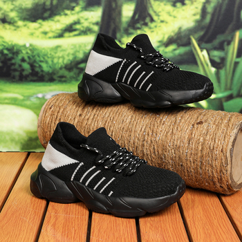 Παιδικά αθλητικά παπούτσια unisex, επάνω μέρος από ύφασμα, πλεκτός σχεδιασμός, για ηλικίες 7–12