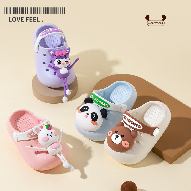 Bērnu sandales ar karikatūras rakstu, EVA augšdaļa un EVA zole, elpojošas un izturīgas pret nolietojumu, vecums 1–6 gadi