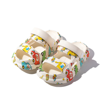 Bērnu pludmales čības ar karikatūras drukas motīvu, EVA augšdaļa un zole, vecums 7–16, vasara