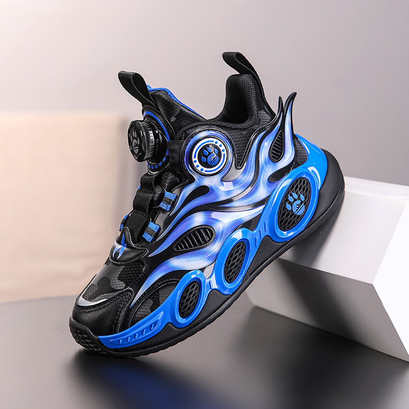 Fiúknak kosárlabda cipő — felsőrész szintetikus bőrből, EVA talp, vízálló, csúszásálló, rajzfilm mintával, 4-16 éveseknek