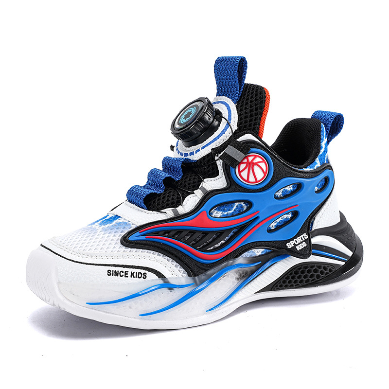 Gyerekek futócipői - 2025 tavasz, hálós felsőrész, EVA talp, könnyű, lélegző, gombos zárás