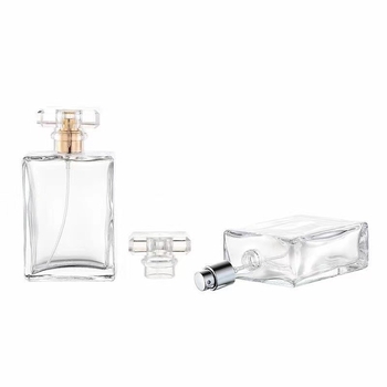 Kvadratna staklena bočica za parfem, prilagodljiva, Silk-screen otisak sa srebrnim pečatom, brend Standard tuo