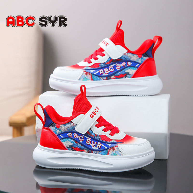 Bērnu sporta apavi ar plānu zoli, tīklota virsma, zemā augšdaļa, Velcro aizdare, elpojoši, pretslīdes EVA zole