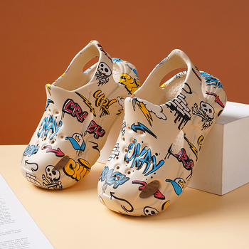 Unisex bērnu sandales ar EVA augšdaļu, caurumiņiem, ikdienas pludmales kurpes vasarai, vecums 1-16