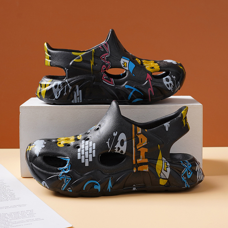 Unisex bērnu sandales ar EVA augšdaļu, caurumiņiem, ikdienas pludmales kurpes vasarai, vecums 1-16