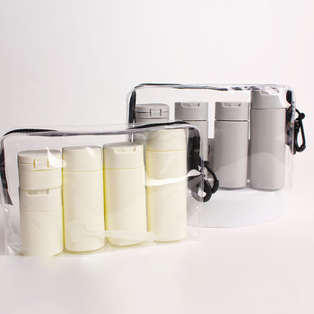 Set putničkih plastičnih bočica za kozmetiku - HDPE, blow molding, prijenosne prazne bočice za šampon, tuš gel, losion i kremu (HY, Zhejiang)