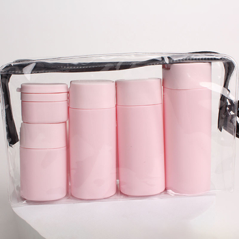 Set putničkih plastičnih bočica za kozmetiku - HDPE, blow molding, prijenosne prazne bočice za šampon, tuš gel, losion i kremu (HY, Zhejiang)