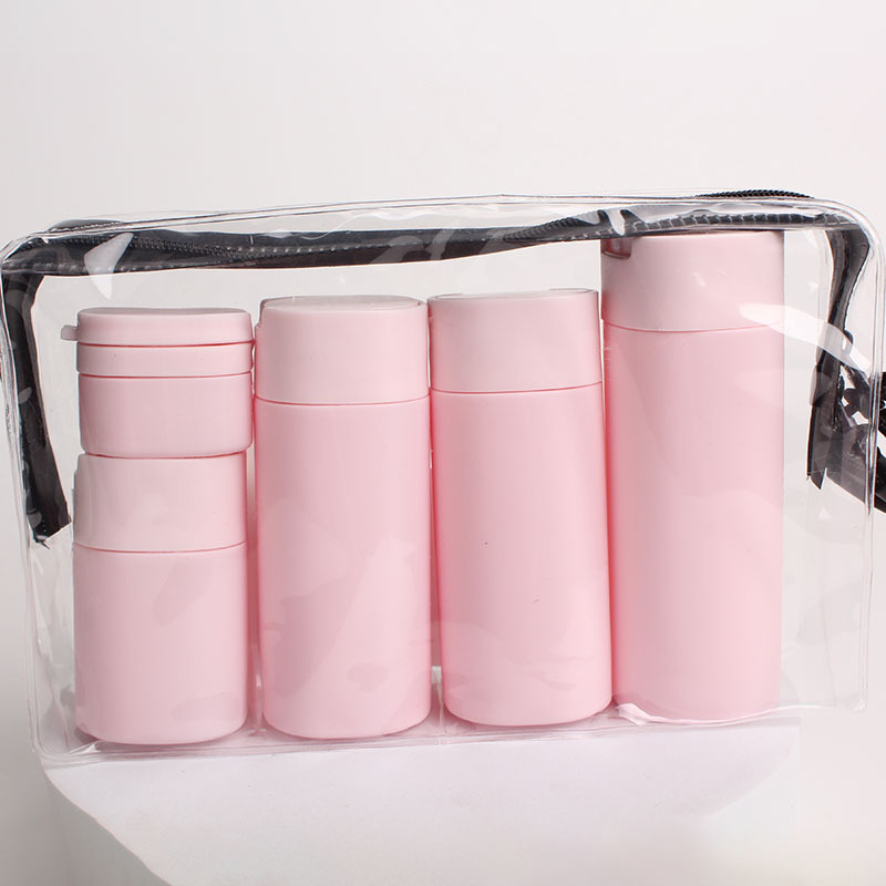 Set putničkih plastičnih bočica za kozmetiku - HDPE, blow molding, prijenosne prazne bočice za šampon, tuš gel, losion i kremu (HY, Zhejiang)