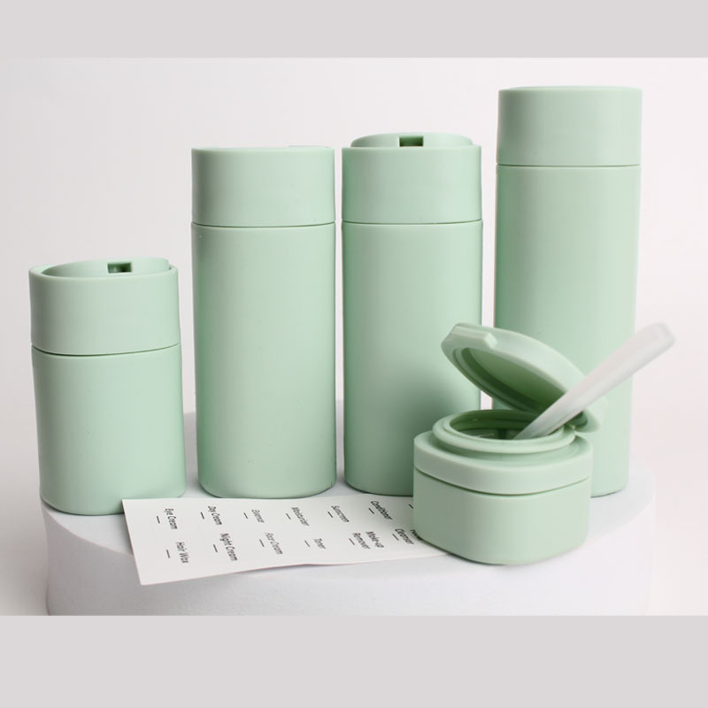 Set putničkih plastičnih bočica za kozmetiku - HDPE, blow molding, prijenosne prazne bočice za šampon, tuš gel, losion i kremu (HY, Zhejiang)