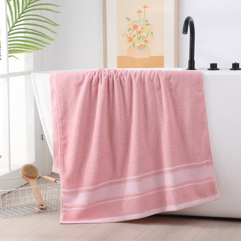 Vonios rankšluostis iš 100% medvilnės, 300–400 g, 32 siūlai, paprastas audinys, galimas apdirbimo pritaikymas