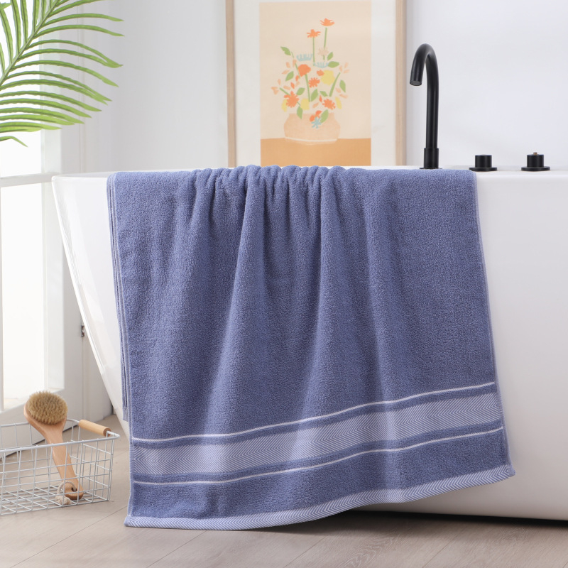 Vonios rankšluostis iš 100% medvilnės, 300–400 g, 32 siūlai, paprastas audinys, galimas apdirbimo pritaikymas