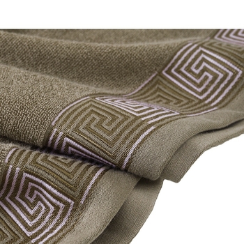 Chengli 100% medvilnės dušo rankšluostis, Jacquard paprastas audinys, 350 g, 32s/14s siūlai