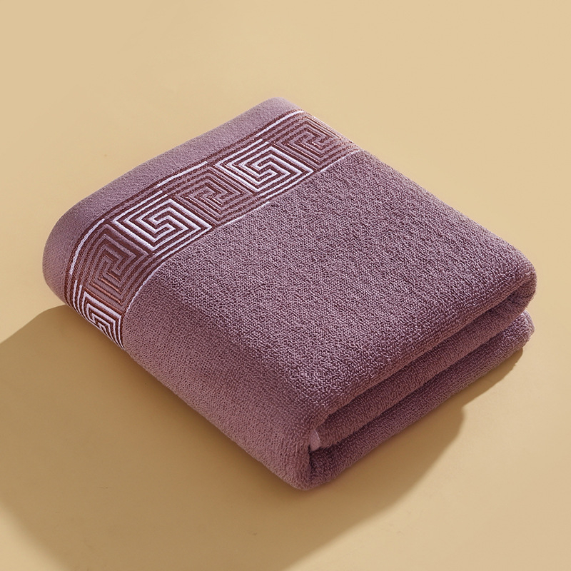 Chengli 100% medvilnės dušo rankšluostis, Jacquard paprastas audinys, 350 g, 32s/14s siūlai