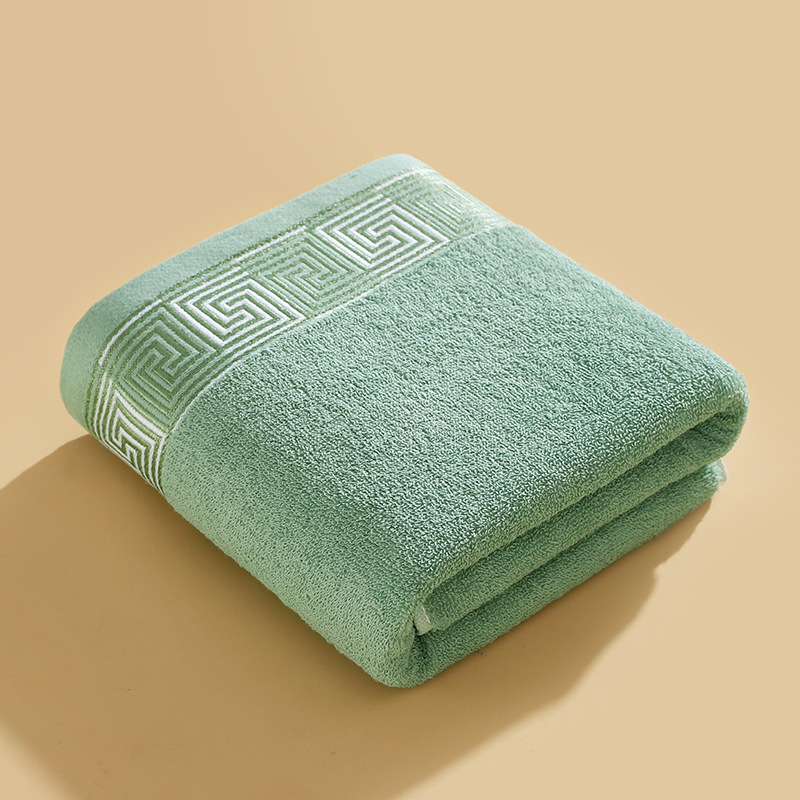 Chengli 100% medvilnės dušo rankšluostis, Jacquard paprastas audinys, 350 g, 32s/14s siūlai