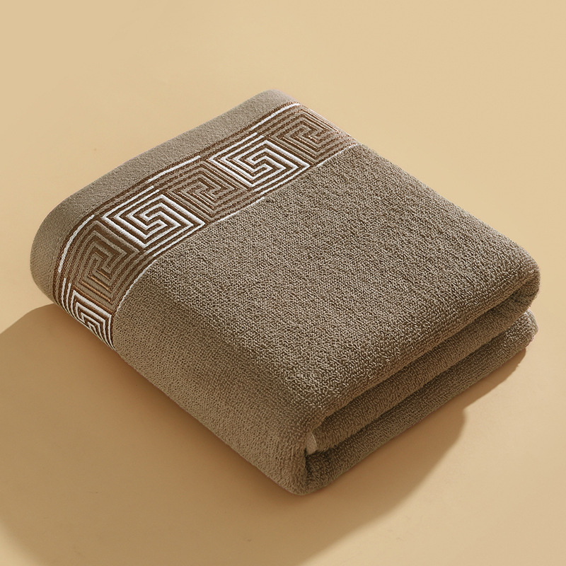 Chengli 100% medvilnės dušo rankšluostis, Jacquard paprastas audinys, 350 g, 32s/14s siūlai