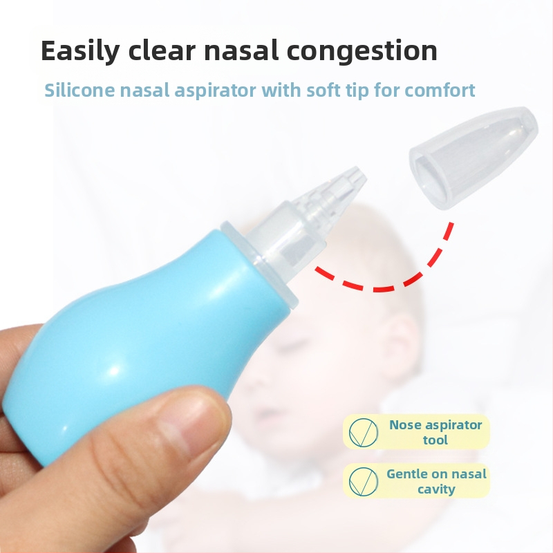 Бебешки комплект за грижа: осемчастен комплект за поддръжка на нокти с ножици, гребени и четки, назален аспиратор, EVA опаковка — пластмаса + неръждаема стомана