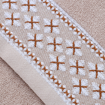 Jacquard vonios rankšluostis, 100% medvilnė, siūlas 32s/14s, svoris 200 g/m² arba daugiau