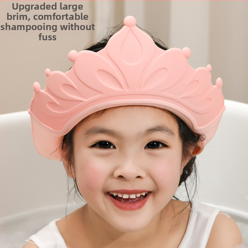 Бебешка шапка за шампоан с защита на очите и ушите, мека гума, полипропилен, регулируема, водоустойчива