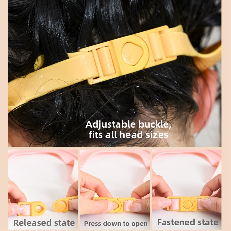 Бебешка шапка за шампоан с защита на очите и ушите, мека гума, полипропилен, регулируема, водоустойчива