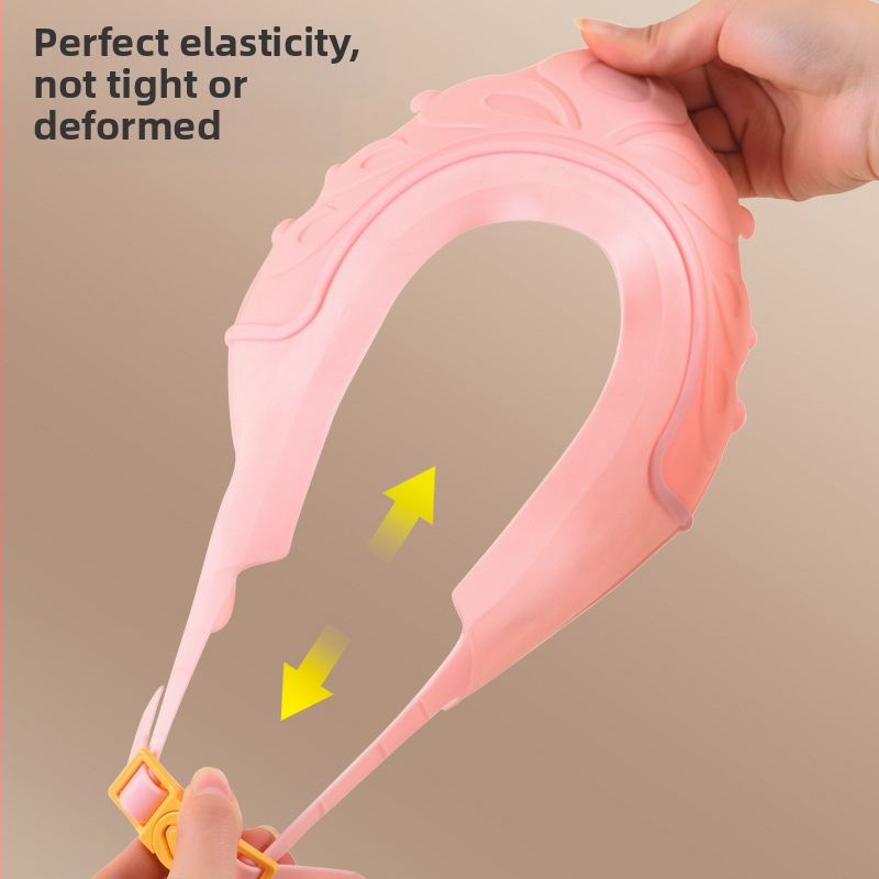 Бебешка шапка за шампоан с защита на очите и ушите, мека гума, полипропилен, регулируема, водоустойчива