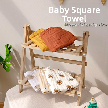 6-слоен лигавник за бебета от бамбукови влакна, попивателен, квадратен със карикатурен принт, за окачване