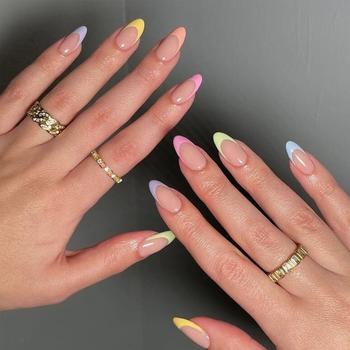 Jieyan umjetni nokti u badem obliku – Francuski stil, uklonjivi nokti za dame