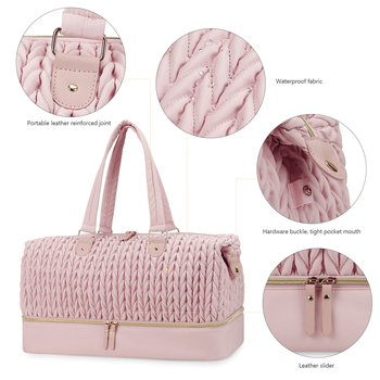 Τσάντα πάνας για μαμά και μωρό για ταξίδια - πολυεστέρας, ριγέ σχέδιο, επένδυση πολυεστερικό ύφασμα, υπερ-ελαφριά, διαχωρισμός στεγνών/βρεγμένων