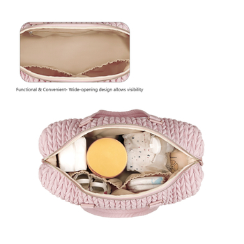 Τσάντα πάνας για μαμά και μωρό για ταξίδια - πολυεστέρας, ριγέ σχέδιο, επένδυση πολυεστερικό ύφασμα, υπερ-ελαφριά, διαχωρισμός στεγνών/βρεγμένων