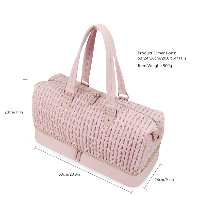 Geantă de scutece pentru mamă și bebeluș – pentru călătorii, poliester, model în dungi, căptușeală din poliester, ultra-ușoară, separare uscat/umed