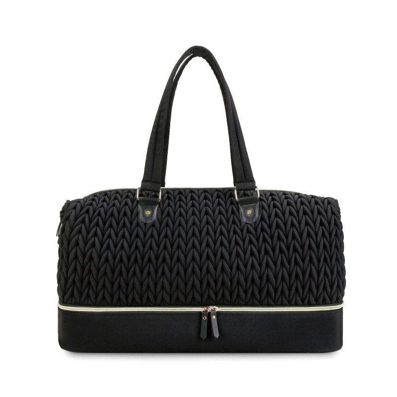 Geantă de scutece pentru mamă și bebeluș – pentru călătorii, poliester, model în dungi, căptușeală din poliester, ultra-ușoară, separare uscat/umed