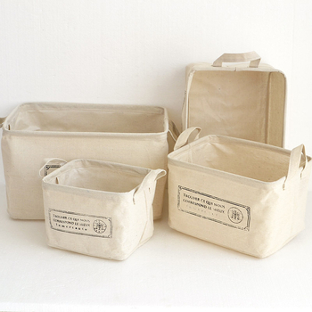 Napak Ορθογώνιο κουτί αποθήκευσης από βαμβακερό ύφασμα, διπλωτό, 24L