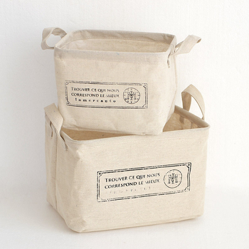 Napak Ορθογώνιο κουτί αποθήκευσης από βαμβακερό ύφασμα, διπλωτό, 24L