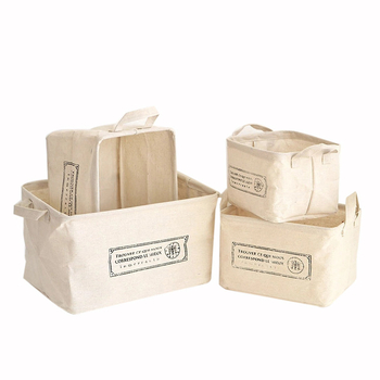 Napak Ορθογώνιο κουτί αποθήκευσης από βαμβακερό ύφασμα, διπλωτό, 24L